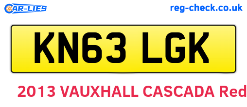 KN63LGK are the vehicle registration plates.