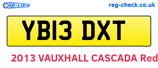 YB13DXT are the vehicle registration plates.