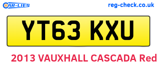 YT63KXU are the vehicle registration plates.