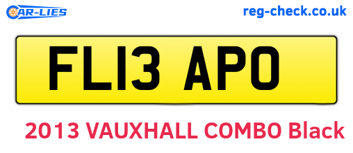 FL13APO are the vehicle registration plates.