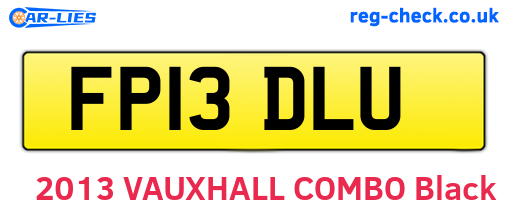 FP13DLU are the vehicle registration plates.