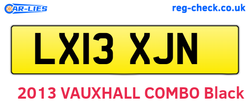 LX13XJN are the vehicle registration plates.