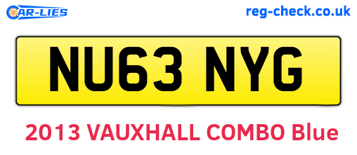 NU63NYG are the vehicle registration plates.
