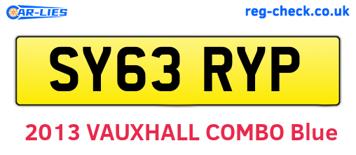 SY63RYP are the vehicle registration plates.