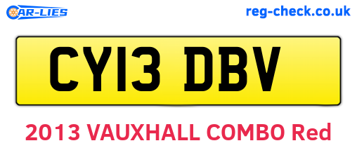 CY13DBV are the vehicle registration plates.