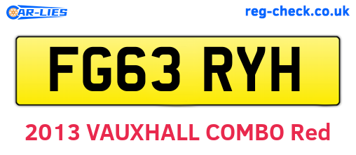 FG63RYH are the vehicle registration plates.