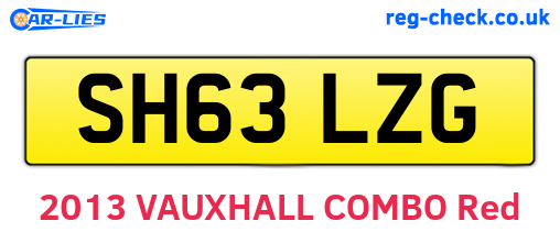 SH63LZG are the vehicle registration plates.