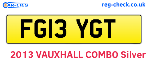 FG13YGT are the vehicle registration plates.