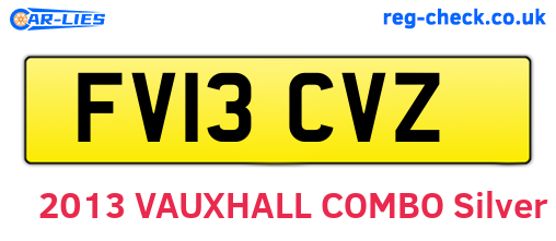 FV13CVZ are the vehicle registration plates.