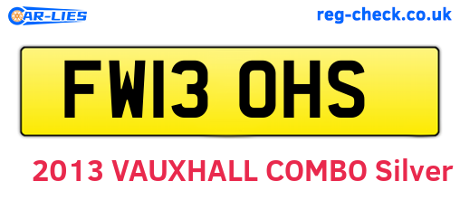 FW13OHS are the vehicle registration plates.