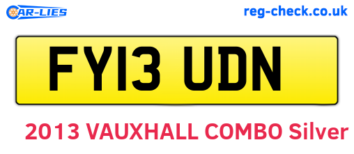 FY13UDN are the vehicle registration plates.