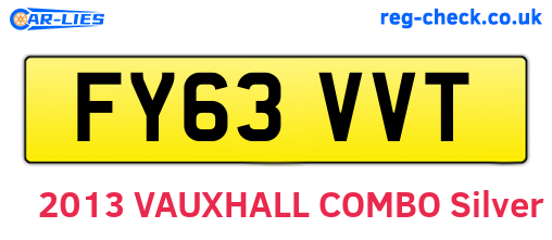 FY63VVT are the vehicle registration plates.