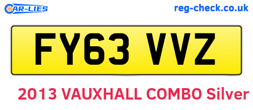 FY63VVZ are the vehicle registration plates.
