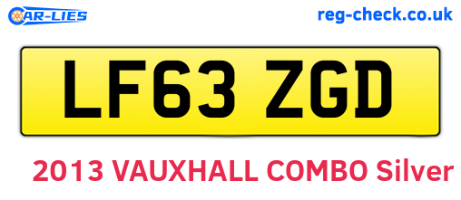 LF63ZGD are the vehicle registration plates.