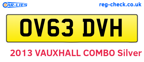 OV63DVH are the vehicle registration plates.