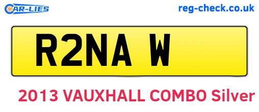 R2NAW are the vehicle registration plates.