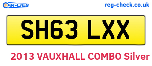 SH63LXX are the vehicle registration plates.