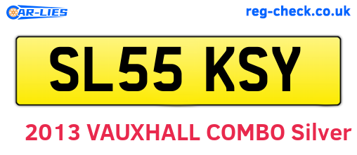 SL55KSY are the vehicle registration plates.