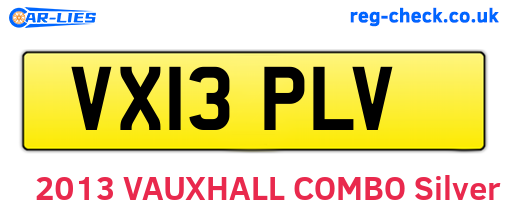 VX13PLV are the vehicle registration plates.