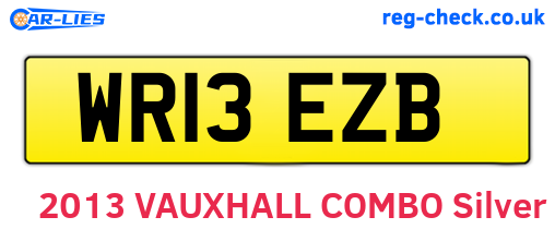 WR13EZB are the vehicle registration plates.