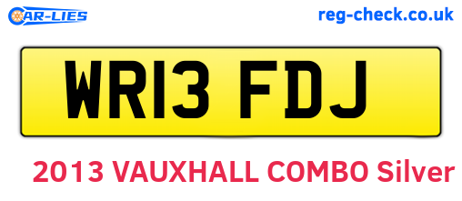 WR13FDJ are the vehicle registration plates.
