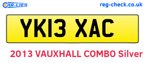 YK13XAC are the vehicle registration plates.