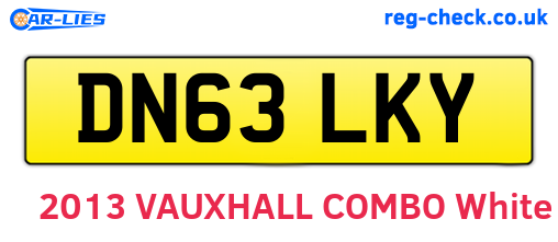 DN63LKY are the vehicle registration plates.