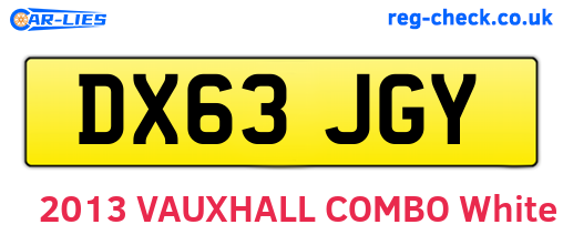 DX63JGY are the vehicle registration plates.