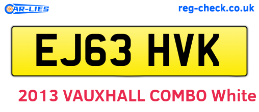 EJ63HVK are the vehicle registration plates.