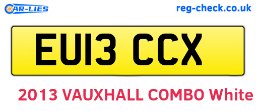 EU13CCX are the vehicle registration plates.