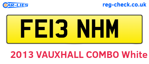 FE13NHM are the vehicle registration plates.