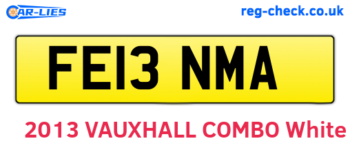 FE13NMA are the vehicle registration plates.