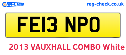 FE13NPO are the vehicle registration plates.