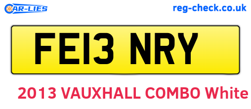 FE13NRY are the vehicle registration plates.