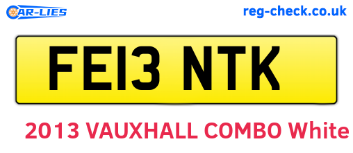 FE13NTK are the vehicle registration plates.