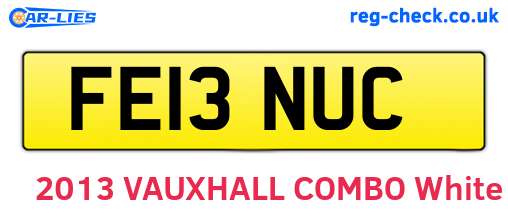 FE13NUC are the vehicle registration plates.