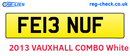 FE13NUF are the vehicle registration plates.