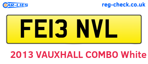 FE13NVL are the vehicle registration plates.