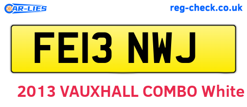 FE13NWJ are the vehicle registration plates.