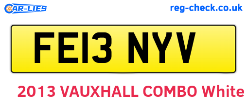 FE13NYV are the vehicle registration plates.