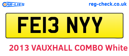 FE13NYY are the vehicle registration plates.