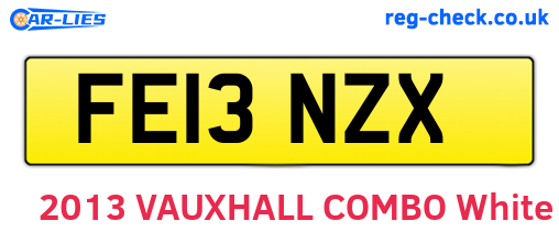 FE13NZX are the vehicle registration plates.