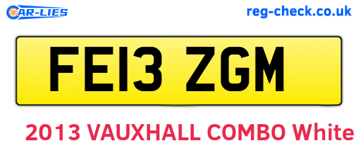 FE13ZGM are the vehicle registration plates.