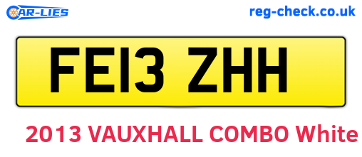 FE13ZHH are the vehicle registration plates.