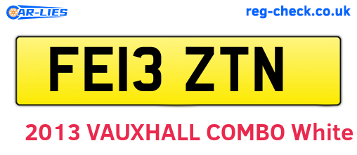 FE13ZTN are the vehicle registration plates.