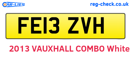 FE13ZVH are the vehicle registration plates.
