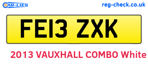 FE13ZXK are the vehicle registration plates.