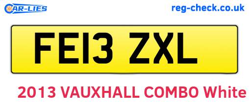 FE13ZXL are the vehicle registration plates.