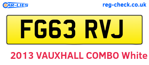 FG63RVJ are the vehicle registration plates.