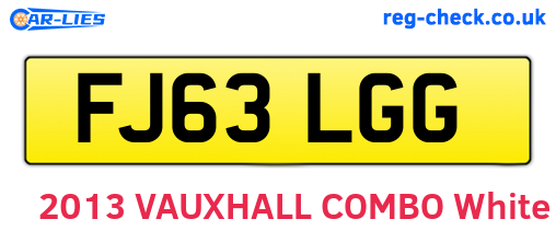 FJ63LGG are the vehicle registration plates.